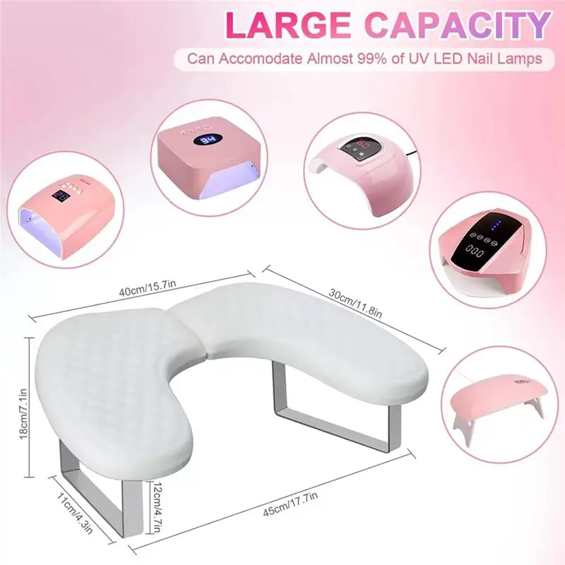For Nails,U Shaped Manicure Hand Rest Pillow Cushion Foldable Arm Rest Foot For Nails Tech
