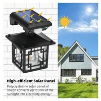 Solar New Human Body Induction Tungsten Lamp Courtyard Landscape Garden Outdoor Waterproof Multi-functional Lighting Wall Lamp