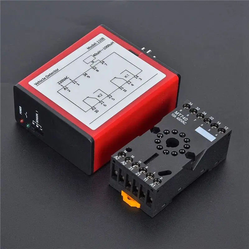 4X 110B Vehicle Detector AC220V Single Channel Inductive Vehicle Loop Detector For Car Parking Lot Access Control-[LUCK 9] - view 3