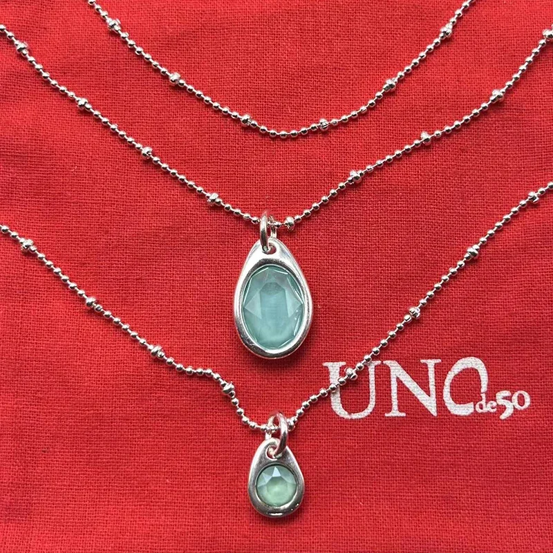 2023 UNOde50 Hot Selling Fashion High Quality Exquisite Gem Necklace in Europe and America Women's Romantic Jewelry Gift Bag