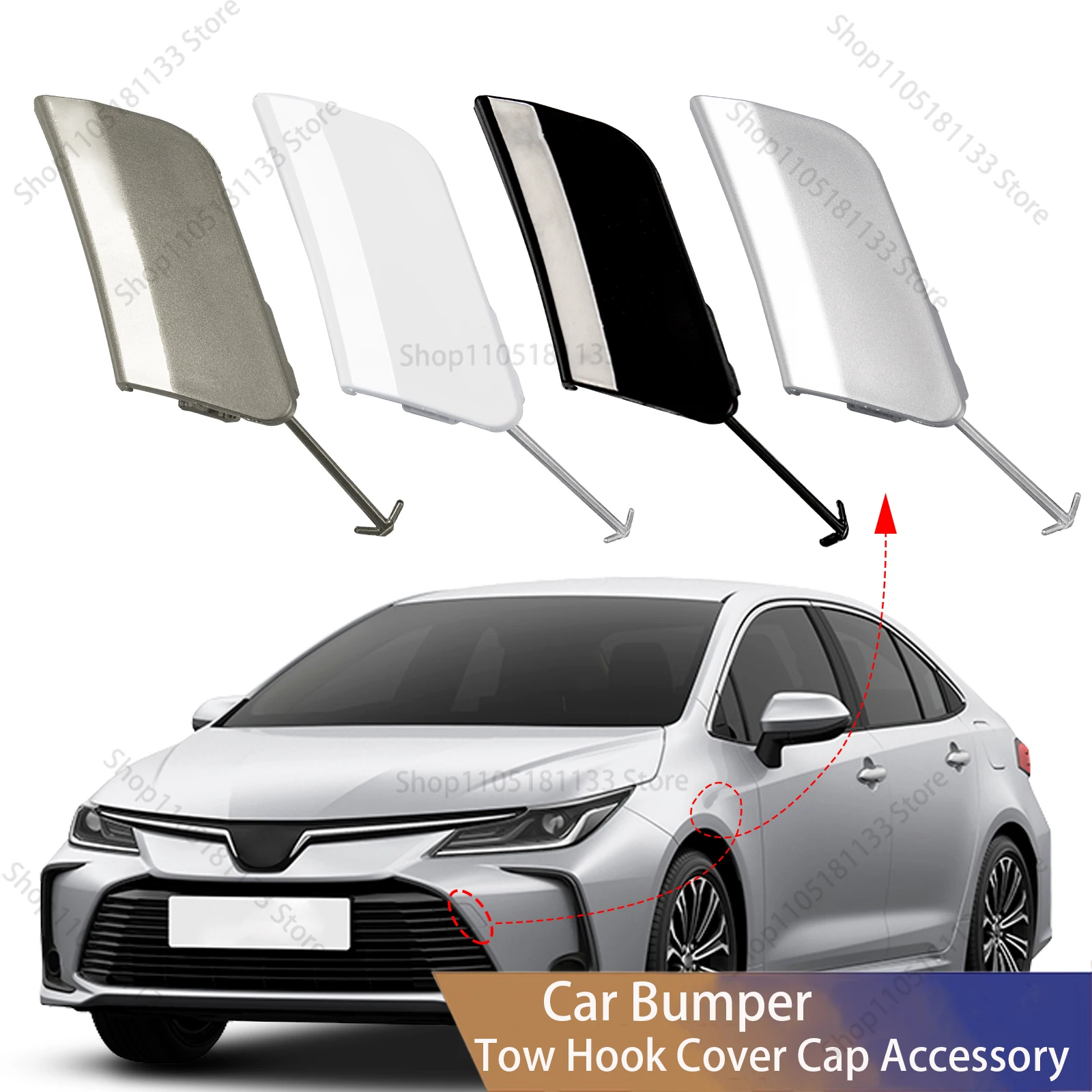 For Toyota Corolla Altis 2019-2020 EU Version Front Bumper Tow Hook Cover 52128-02920 Durable ABS Plastic Premium