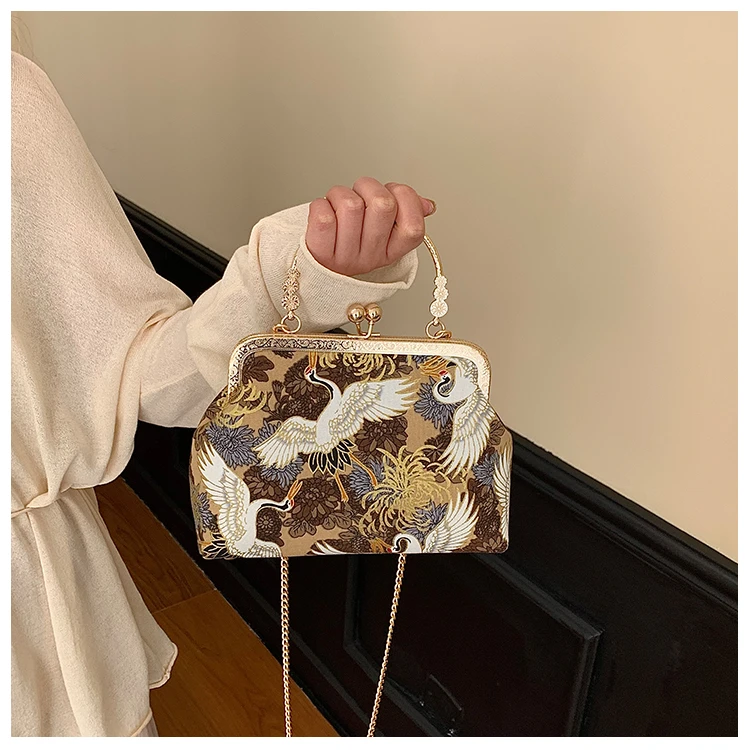 Silk Embroidery Crossbody Bag Patchwork National Style 2025 Hot Sale Bags for Women Hasp Simple Fashion Women's Handbags