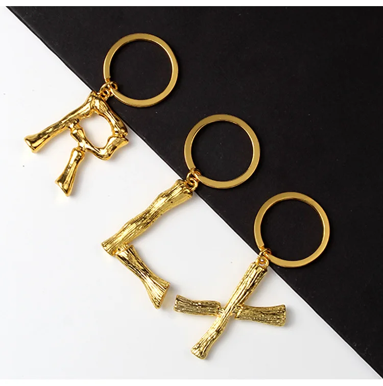 letter resin keychain
