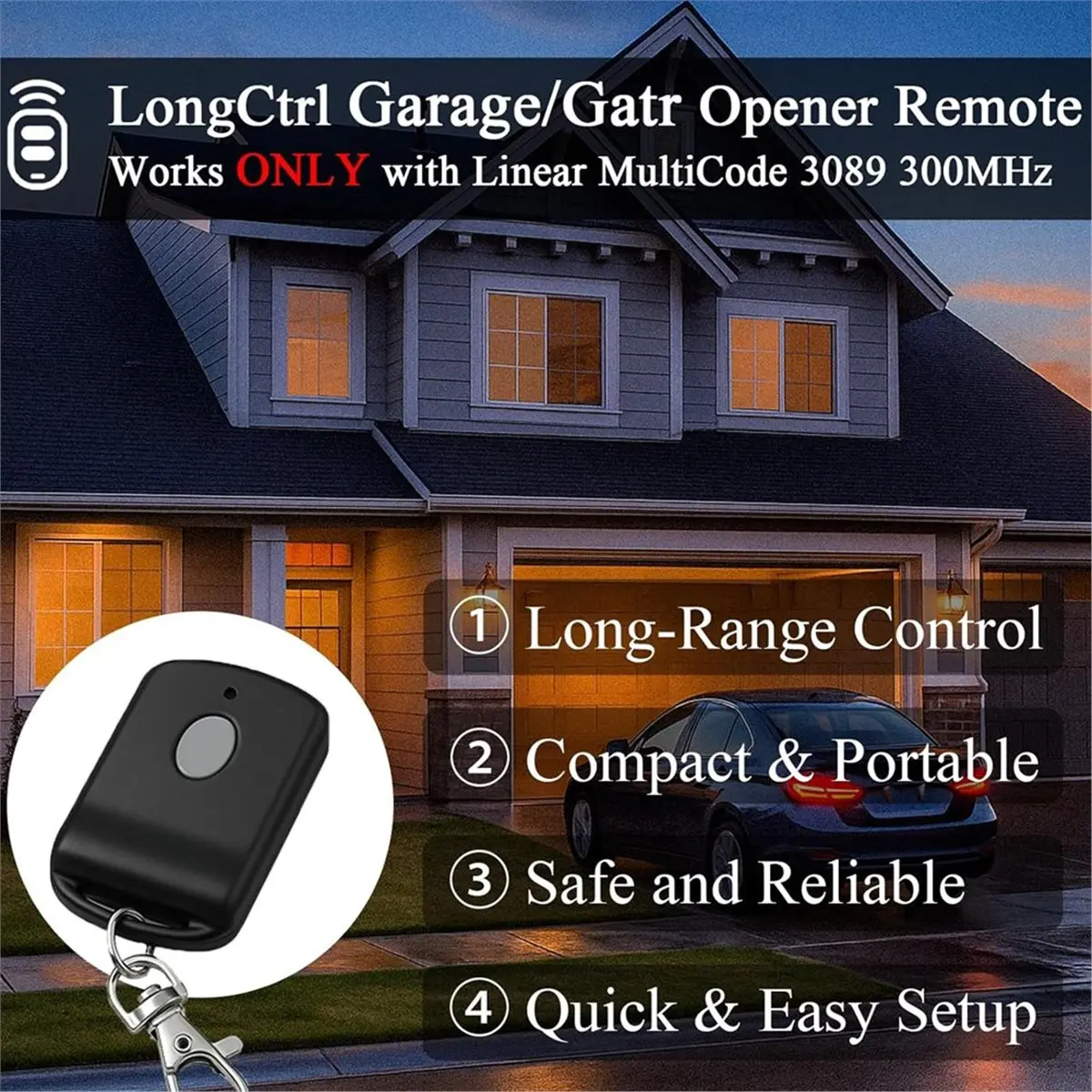 

Комплект из 2-х пультов дистанционного управления Digital Essentials, 300 МГц, 10 DIP-переключателей, для многофункциональных ворот и дверей гаражей, замена для 3089, 3070 G