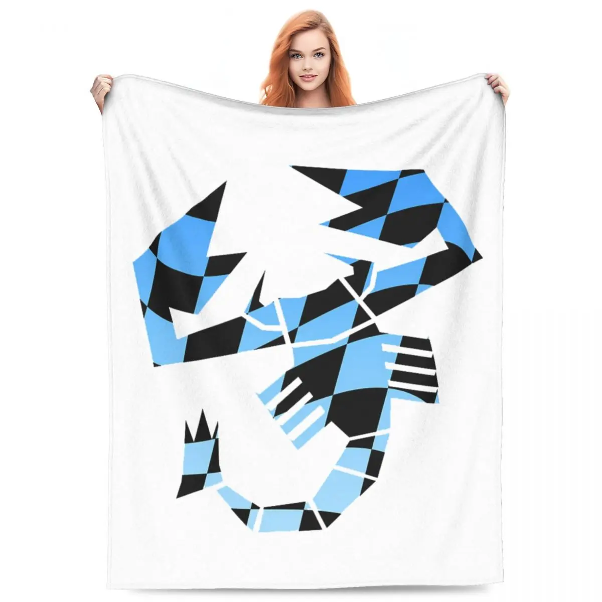 

Abarth Bucket Blankets Flannel Sofa Throw Blanket Portable Throw Blankets for Home Bedroom Travel Throws Bedspread Quilt