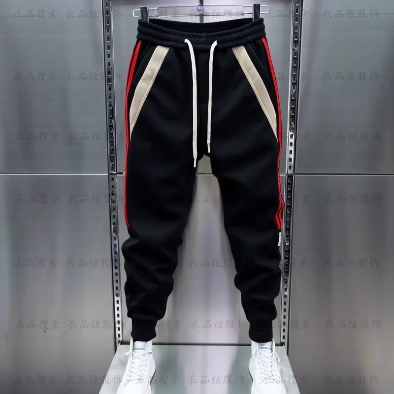 Men\'s Sweatpants Solid Loose Fit Mens Sweatpant Autumn Fashion Joggers Pants Unisex Elastic Waist Track Pants Male Trousers 2023