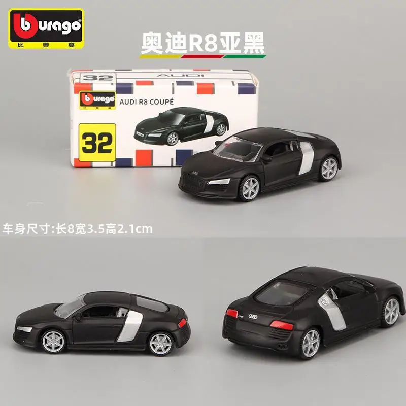 

BBURAGO 1:64 Premium Simulation Alloy Car Model A6 R8 Ornament Toy