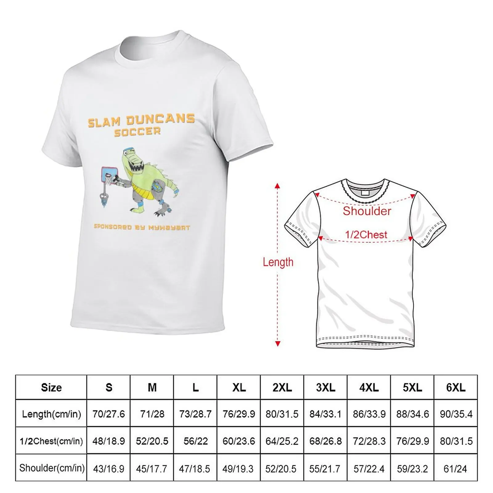 Slam Duncans Soccer T-Shirt black cotton t-shirt plain for man package man t shirt cotton T-Shirt