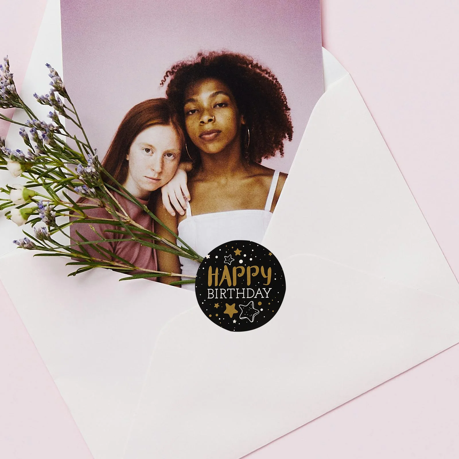 Sealing Accessory Birthday Round Stickers Adhesive Sealing Decals Matte Finish Versatile Design Easy Apply Reusable Decorative