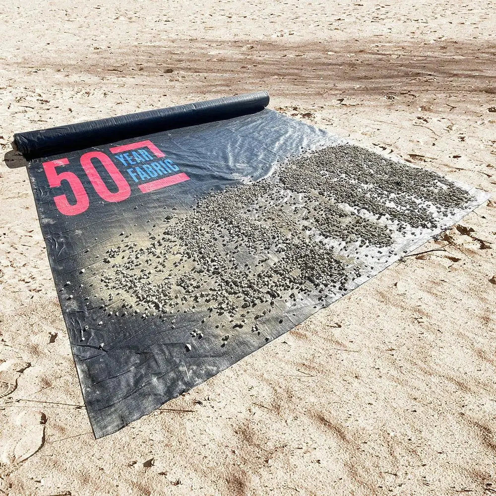 Geotextile Fabric for Soil Stabilization, Pavers, Roads & Parking | 50 Year Durability | AASHTO M288 Spec (12.5 t x 50 t Roll)