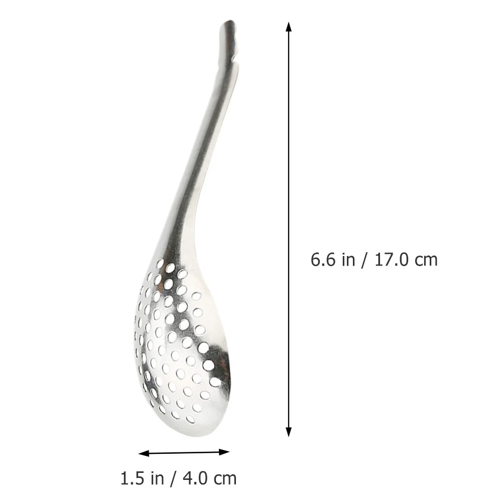 

4pcs Caviar Spoon Stainless Steel Slotted Spoon For Spherification Kitchen Gadgets Cooking Tool Small Mesh Strainer Kitchen Bar