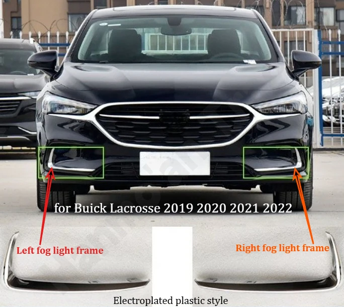 

for Buick Lacrosse 2019~2022 Front bumper decorative strip/chrome plated decorative bright strip/fog light frame bright strip