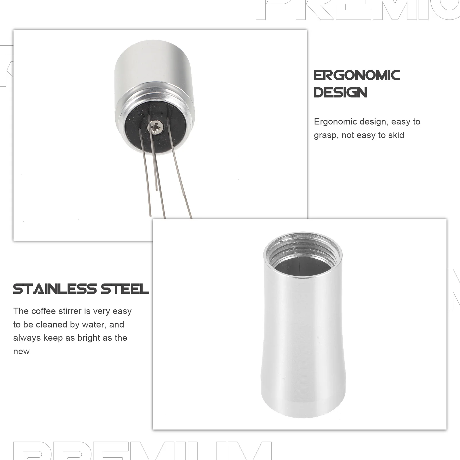 

Espresso Coffee Needle Stirrer Stainless Steel Coffee Powder Distributor Tool Comfortable Ergonomic Grip