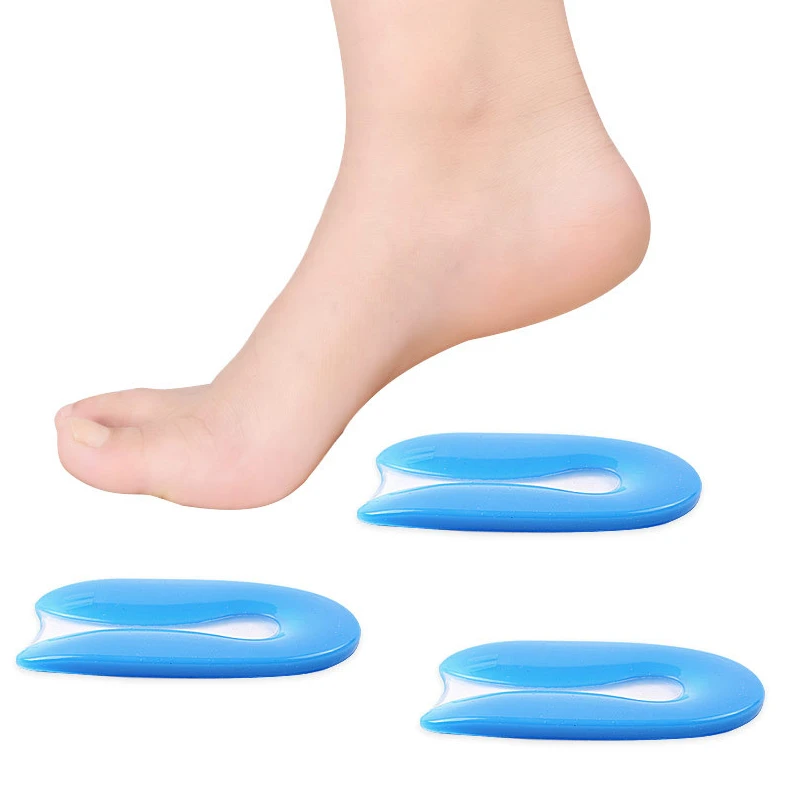 

1Pair Silicone Shoe Pad Gel Heel Cushions Soles Foot Care Inserts Relieve Pain Plantar Fasciitis Protector Spur Support Insoles