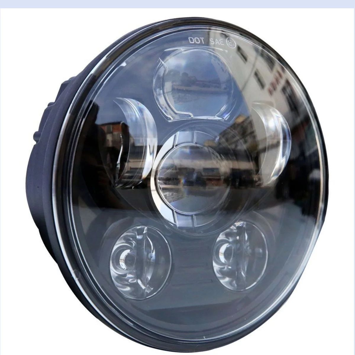 Factory 45W 5.75 Inch Motorcycle Headlight LED Projection Lamp 30V Motor Headlight Assembly J232
