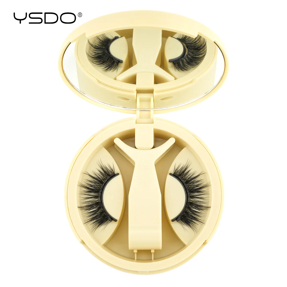 YSDO Magnetische Wimpern 1 Paar Natürliche Magnetische Nerz-Kunstwimpern Wiederverwendbare Flauschige Dicke 3D Falsche Wimpern mit Applikator Klebefrei – Detail 5