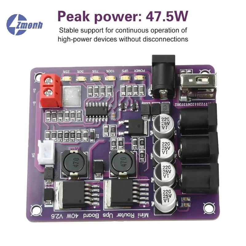 New！Mini Router UPS Board 40W Battery Charging Board 5V 9V 12V Output Uninterruptible Power Supply Board For Router Backup Power