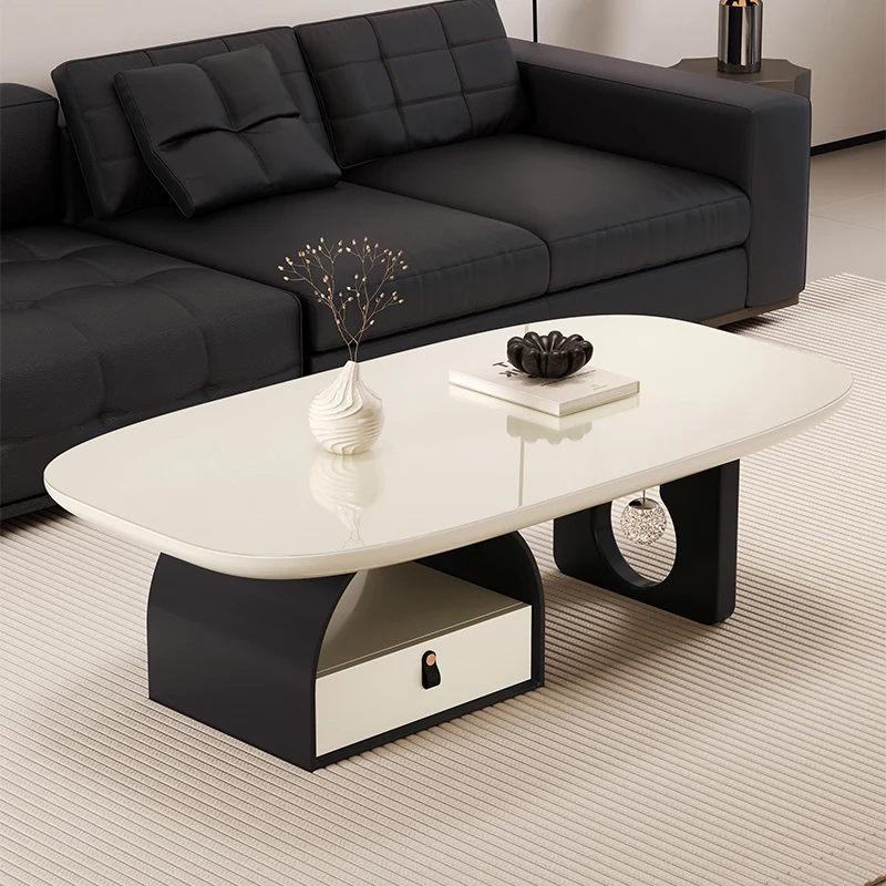 

French Luxury Coffee Table Black Modern Minimalist Unique Coffee Table Vintage Design Mesas De Centro Para Sala Furniture