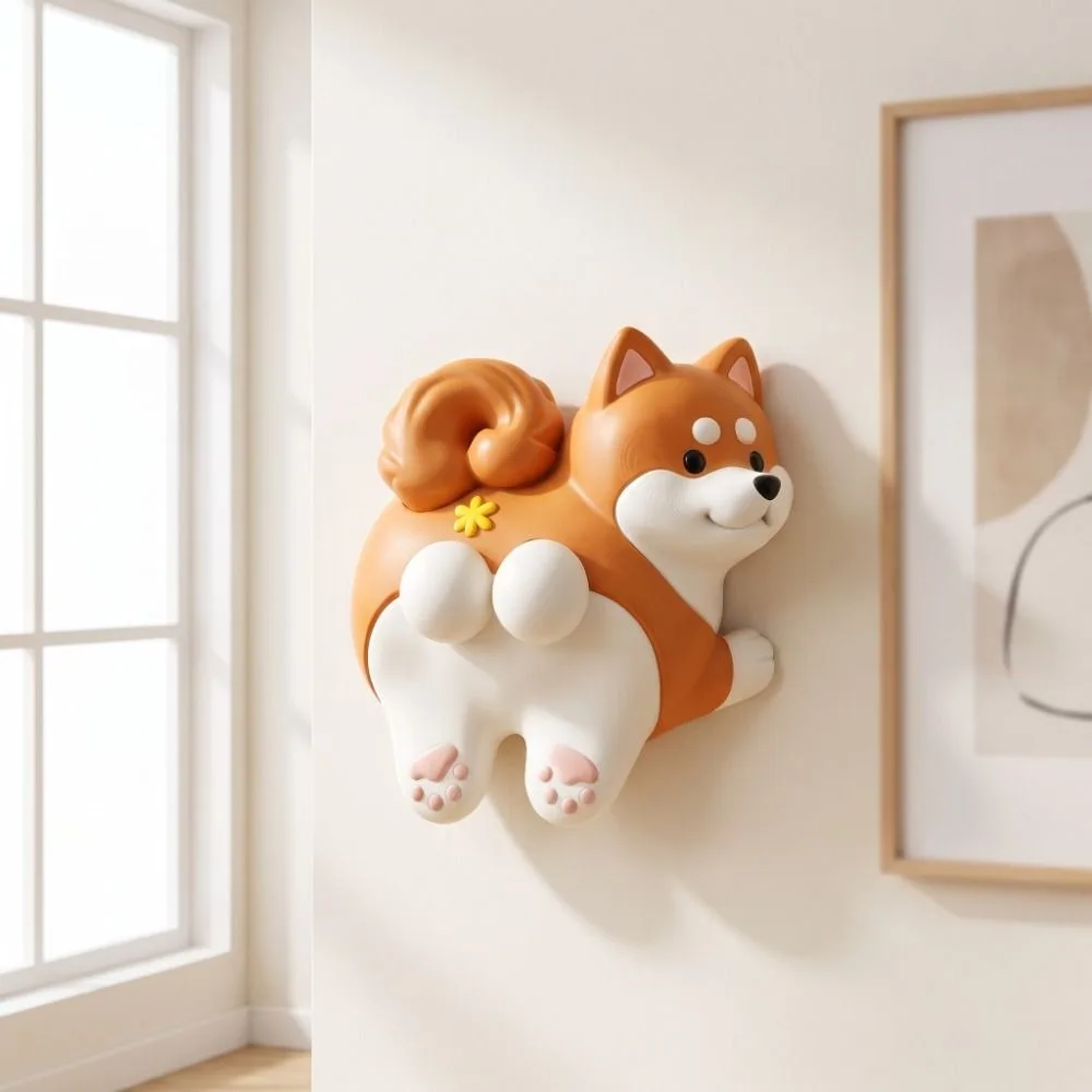 Creative Light Switch Guard Covers Dog Self-Adhesive Console-shaped Switch Cover 3D Printed Decorative Switch Frame Cover