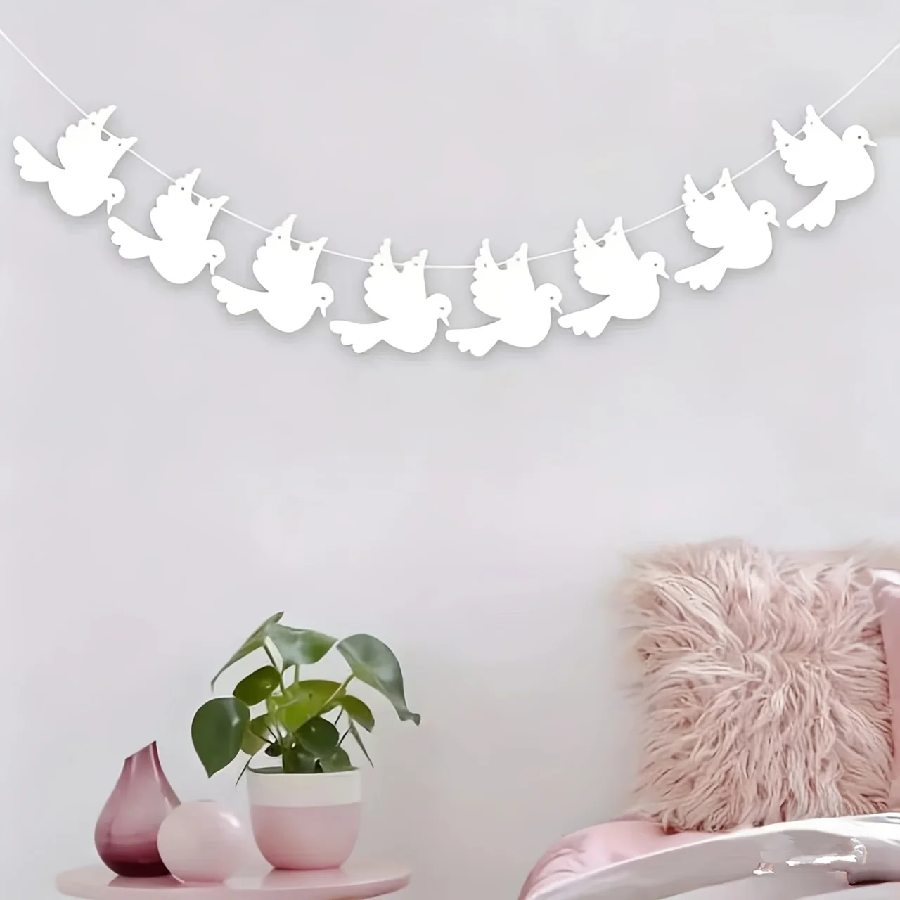 1 Juego de Guirnaldas Decorativas con Globos de Paloma para Bautizo, Primera Comunión, Confirmación, Decoración para Fiestas