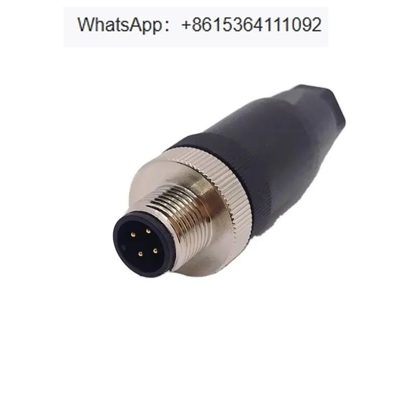 

Промышленный автоматизированный кабельный разъем M12 с 4-контактным прямым пластиковым штекером, водонепроницаемый соединитель M12