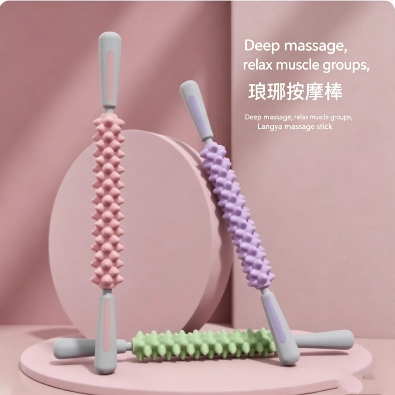 

Yoga Massage Stick, Wolf Tooth Stick, Massage Roller, Non-Thigh Slimming Muscle Relaxation Tool, Roller, Thigh Rolling Stick