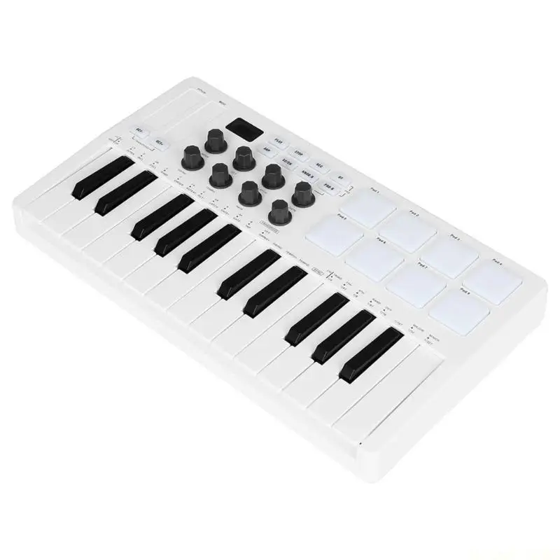 

M5TC Многофункциональная портативная 25-клавишная MIDI-клавиатура для фортепиано, отзывчивые клавиши, бесшовная интеграция, из