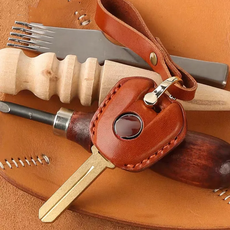 لهوندا CBR650 CB550 NC750 دراجة نارية اليدوية مفتاح حافظة مشبك سلسلة سلاسل المفاتيح بولي Leather الجلود غطاء مفتاح الملحقات