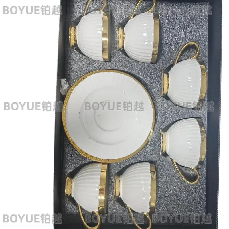 Luxury Ceramic Coffee Cup and Saucer Set Exquisite European Style Tea Mug with Gift Box High End Tableware for Home Office