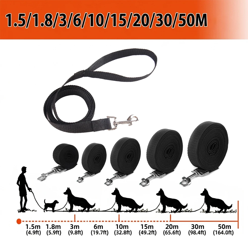 Extra Lange Hundetrainingsleine Nylon Starkes Zugseil für Kleine und Große Hunde Katzen Outdoor-Spaziergänge Golden Retriever Haustier-Führleine – Detail 2