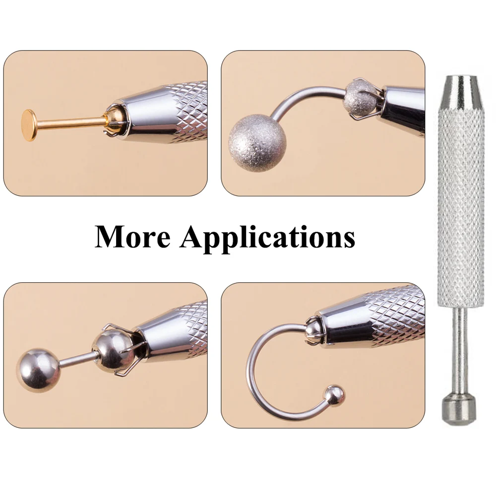 1pcs 4 Claws Beads Holder Pick-up Tool Diamond Gems Prong Holder Tweezer Catcher Grabber Body Tattoo Piercing Sprinkle Pen Tool