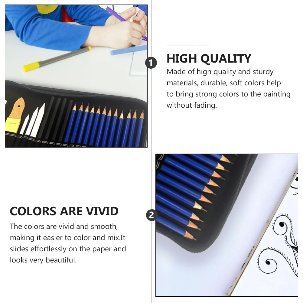 

72 Pcs Sketch Pencils Set Set Drawing Kit Art Supplies Wooden Pencils Sketch Tools Teaching Aids Students