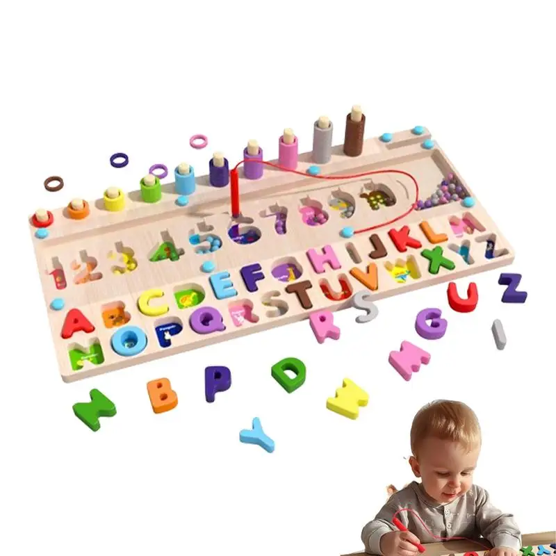 

Kids Matching Puzzle 4 In 1 Letters Sorting Board Wooden Alphabet Puzzle Letters Sorting Board Cognitive Magnetic Kids Learning