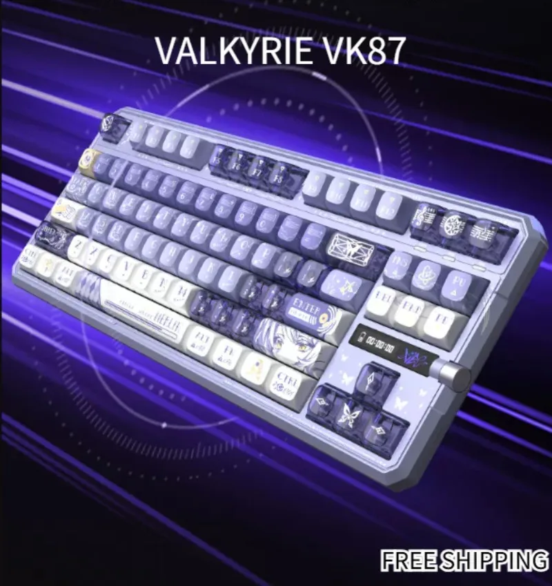 VK87 Max V2 Valkyrie Mechanical Keyboard Tri-mode Wireless Hot Swap 8K Polling Rate Gasket Mount RGB Gaming Office Peripheral