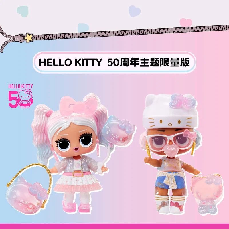 MGA Toy Doll with Hairdressing LOL Surprise Dolls for Girl Dress-up and Simulation HELLO KITTYToys for Girls Cute Anime Figure