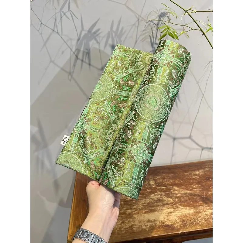 Green caisson pattern rectangular double-sided tea banquet, Chinese-style household table flag cloth, thermal insulation