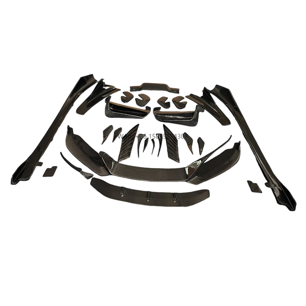 

for Upgrading I8 with EB Style Carbon Fiber Front Lip Side Skirt Front and Rear Bumper Splitter Rear Diffuser Body Kit