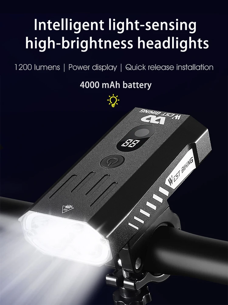 AliExpress West Biking WEST BIKING USB LED Bicycle Light Set - Front And Back Headlight Lamp Flashlight Cycling Accessories for MTB Road Bike
