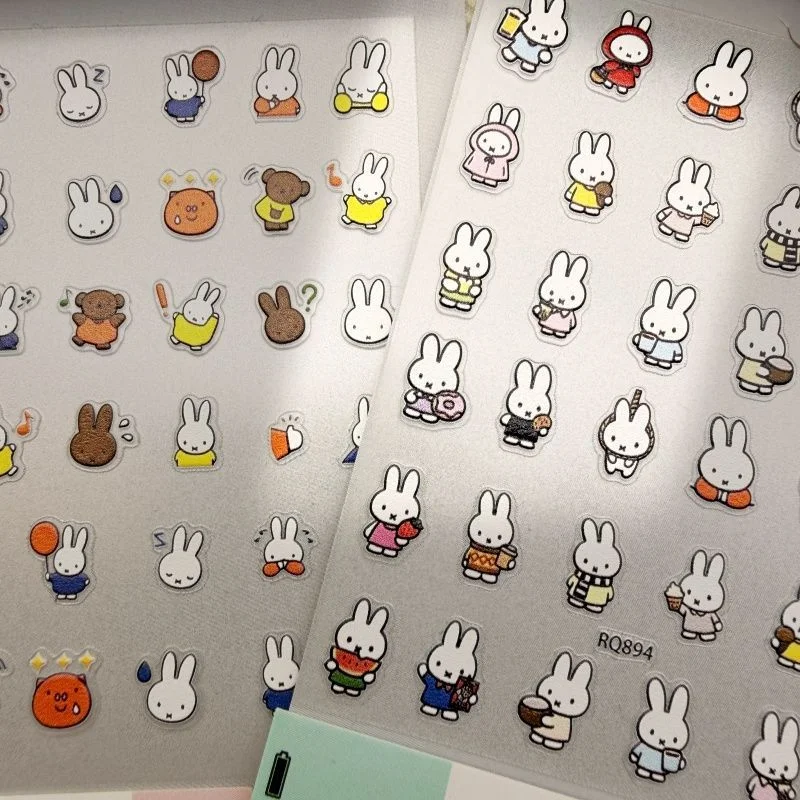 Miffy Nagelaufkleber Geprägte 3D DIY Becher Kamera Tablet Handyhülle Objektiv Dekorative Aufkleber – Detail 2