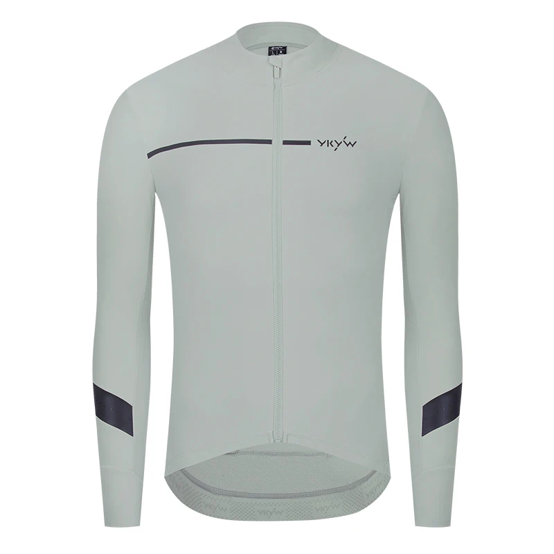 YKYWBIKE Herren-Winter-Radtrikot, warmes, dünnes, weiches Fleece-Radtrikot für Rennräder, atmungsaktive MTB-Fahrradbekleidung – Detail 16