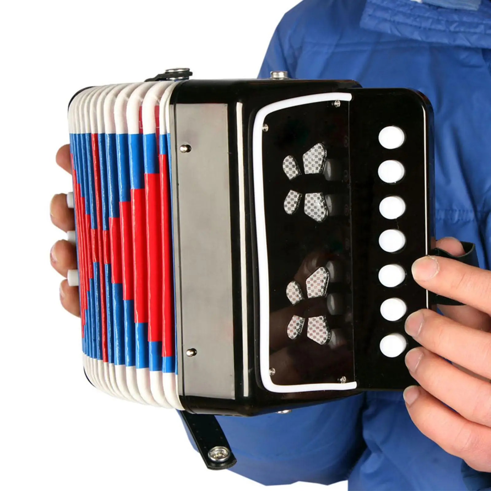 17 Keys 2 Bass Kids Accordion Classic Toys Easy to Play Accordian Mini Musical Instruments Valentines Day Gifts for Kids