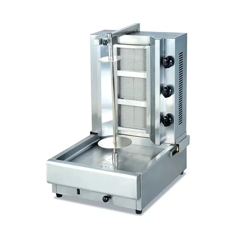 4 burners Benchtop meat making machine Kebab making gas chicken