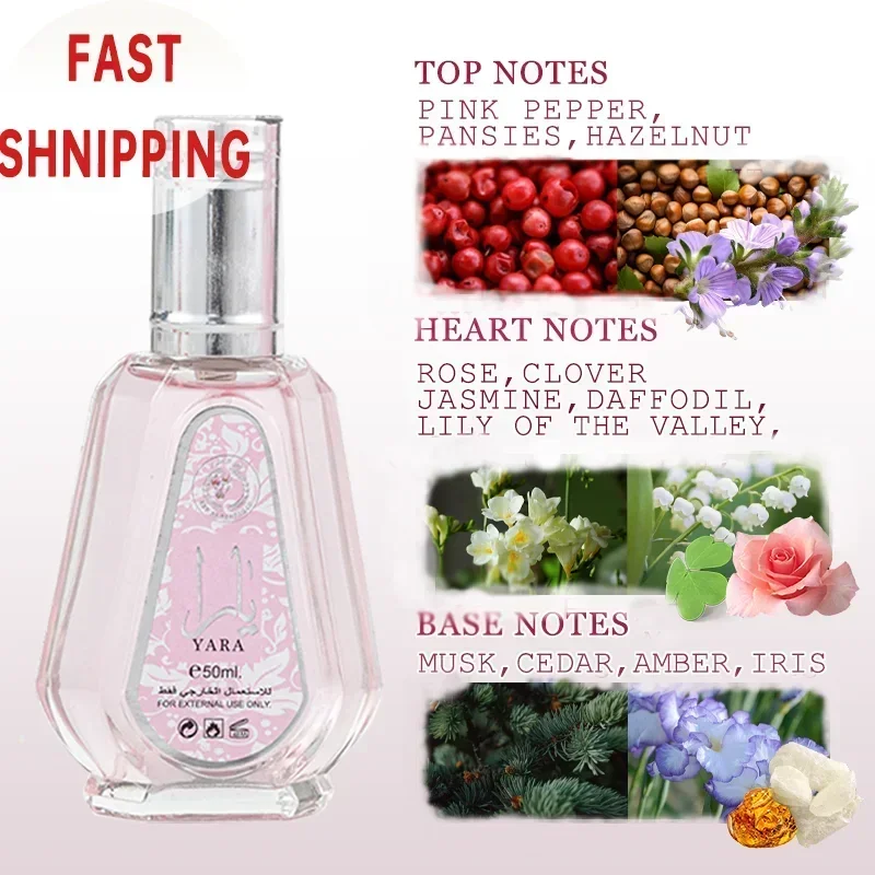 50ml Original Eau De Parfum Girls Long Lasting Women's Perfume Body Splash Amber Fragrance Wood Flavoring Exude Femininity