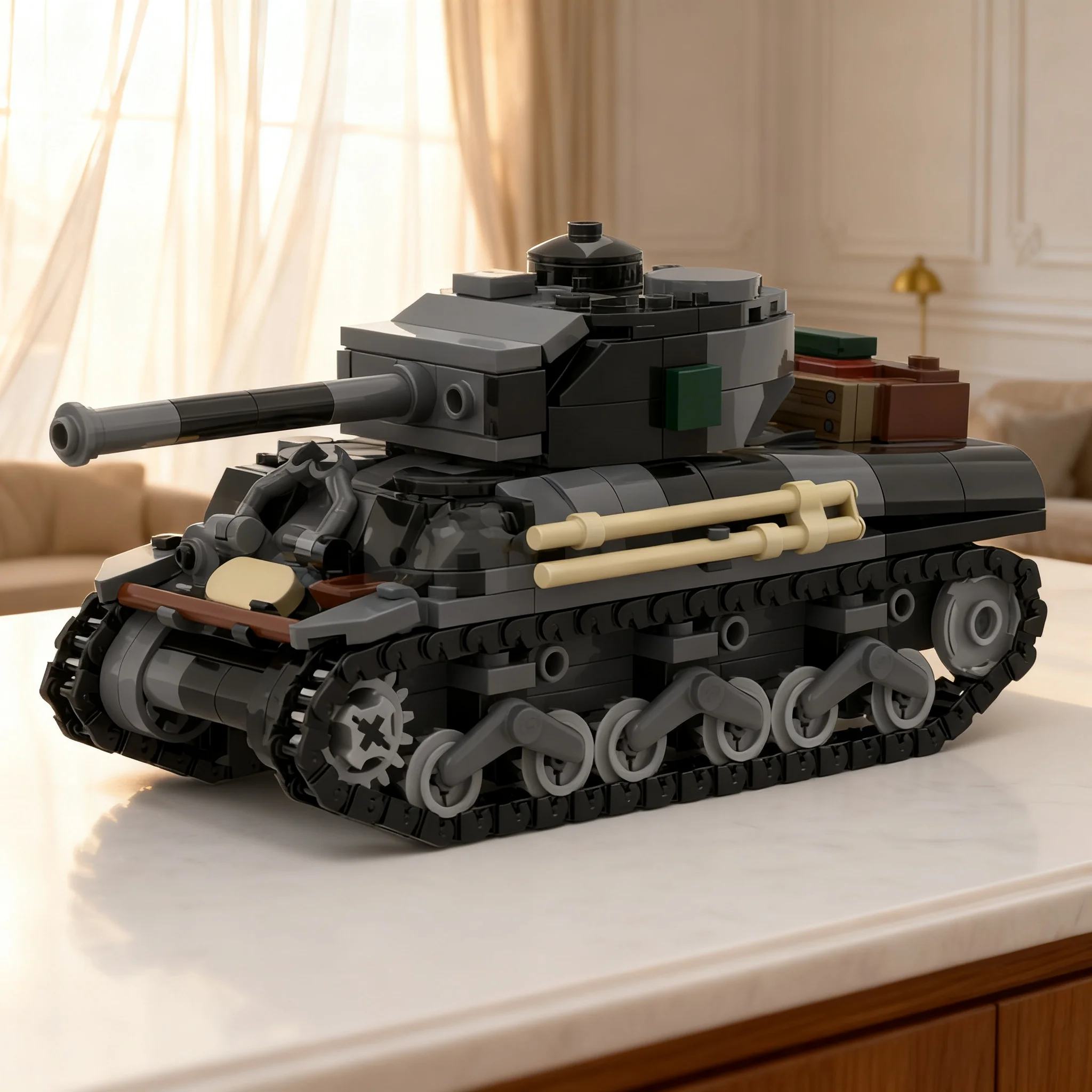 495pcs MOC M4A1 Sherman 76mm Creator Model Toys Building Blocks Construction Christmas Gifts Kids Education Idea DIY Birthday