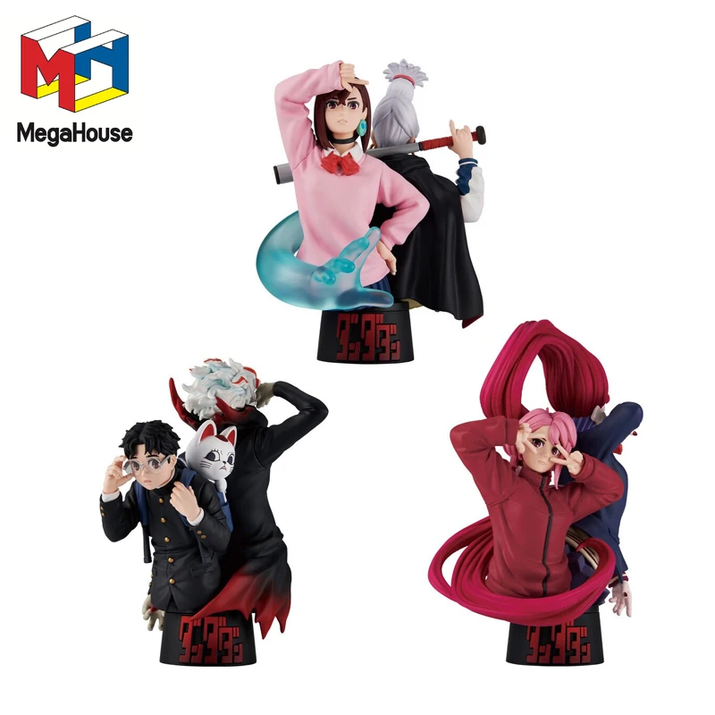 

MegaHouse Genuine PETITRAMA EX DAN DA DAN Okarun Momo Shiratori Aira Seiko Anime Action Figures Toys Kids Gift Model Kit Set