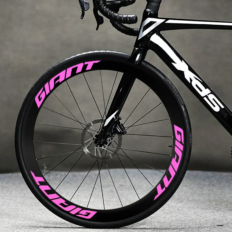 

2D Flat Sticker for Giant Motorcycle AD350 AD300 Road Bike Wheel Hub Sticker Set, Color Changing Tire Decal - 12 Pieces
