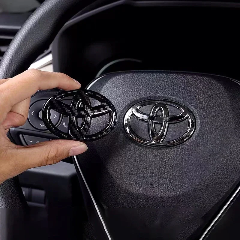 Car Steering Wheel Decorative Stickers for Toyota Corolla Rav4 Auris Camry Yaris CHR avensis  accessories Car Stying