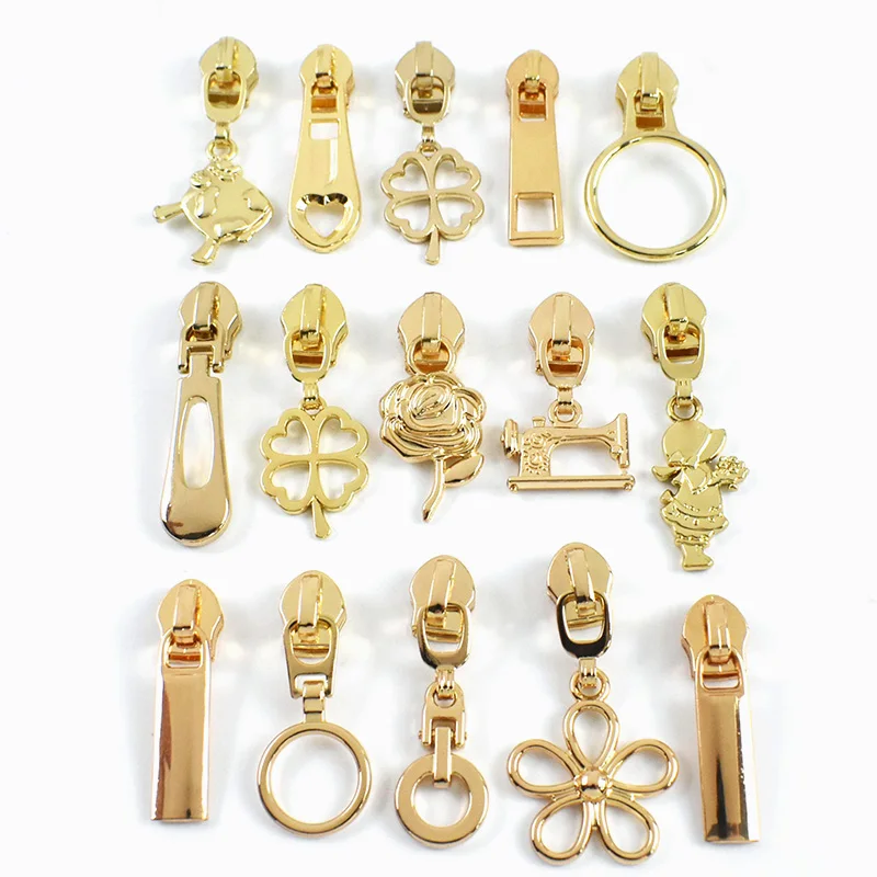 

10/20/30Pc 5# Nylon Zipper Puller Slider Head for Jacket Garment Pocket Bag Replacement Repair DIY Sewing Craft Luggage Hardware