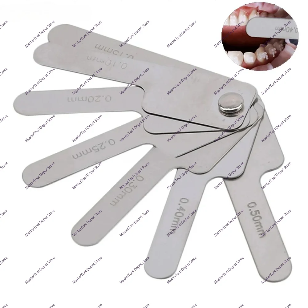 0.1 - 0.5 Mm Stainless Steel Gap Measuring Ruler - Tooth Gap Measurement - Tooth Interproximal Space Reduction Ruler