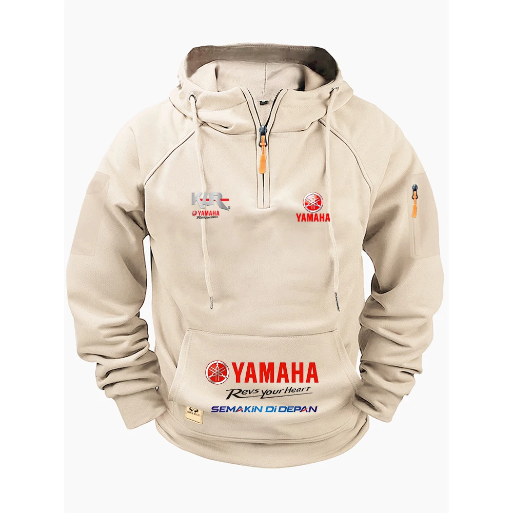 Yamaha's new autumn and winter men's sweater hoodie in 2025, outdoor street sports and casual brand printed hoodie, casual sweat